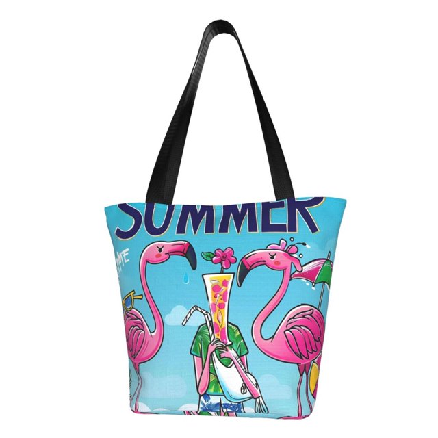 Disketp Beach Flamingo Trio for Women’s Casual Shoulder Tote Bag Cross-body Handbags for Shopping, Travel and Daily Use