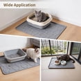 thumbnail image 6 of Cat Litter Mat 34 x 22 in, Silicone Litter Tray Pad with Raised Edge, Large Waterproof Pad with Hex Pattern Surface, Easy Clean Floor Protector for Cat Potty Food Bowl, Grey, 6 of 6