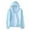 Blue, variant on Women's UPF 50+ Sun Protection Lightweight Hooded Jacket Ourdoor Qucik Dry Running Hiking Long Sleeve Shirt