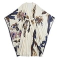 thumbnail image 4 of XIAONU Floral-Print Kimono-Style Maxi Robe for Women Wide-Sleeve Elegant Wrap-Front Bedtime Nightwear, 4 of 5