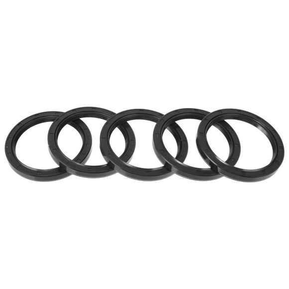 Sello de Aceite Universal TC Doble Labio con Resorte de Acero Anillo Sello de Eje Rotativo 60x75x8mm Alta Presión Caucho NBR Negro 5 Pcs