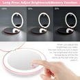 thumbnail image 3 of HTSQYL Travel Mirror with Light, Rechargeable 1x/10x Compact Magnifying Mirror, Dimmable Pocket Mirror,3.5inch Travel Size,Portable for Handbag,Purse,Gift,Pink, 3 of 7