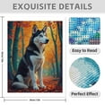 thumbnail image 3 of Diamond Art Kit for Adults, Siberian Husky Autumn Forest Scene Diamond Painting for Adults Beginners, DIY Diamond Art Painting Kits, 5D Diamond Painting Crafts for Home Decor 12x16 Frameless, 3 of 7