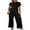 Black, variant on DOKOTOO One Piece Jumpsuits for Women Dressy Casual Tie Waist Playsuits Elegant Zipper Jumpsuits and Rompers
