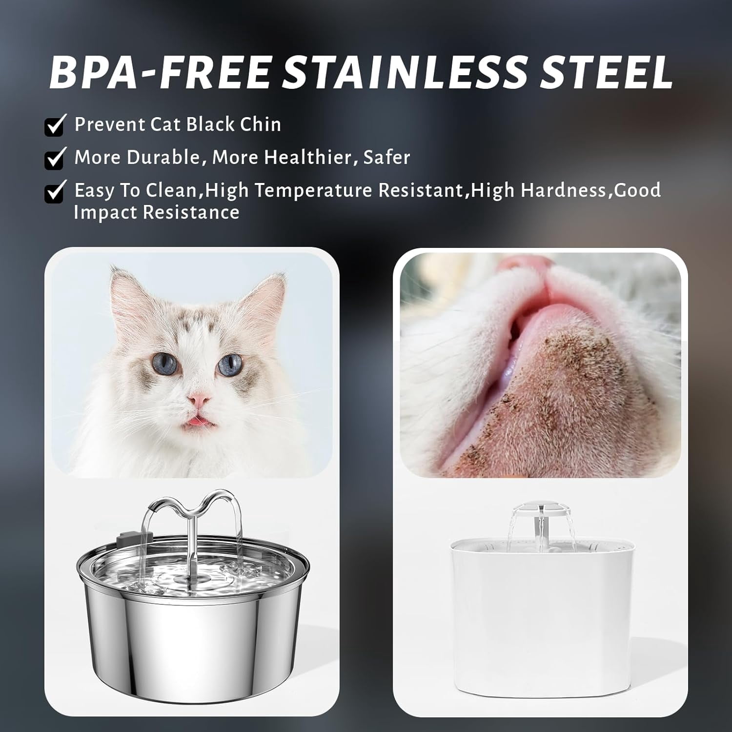 Stainless Steel Automatic Pet Water Fountain with Ultra-Quiet Pump, 3.2L Capacity, Includes Filters and Sponges