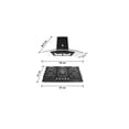 thumbnail image 2 of Combo Parrilla y Campana de Cocina Supra de Pared Cristal templado Negro de 87 cm SUPRA Combo Arezzo parrilla y campana 87 cm Negro, 2 of 6