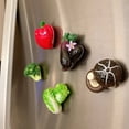 thumbnail image 5 of Wrapables 3D Resin Fridge Magnets, Food Simulation, Succulents, Famous Faces Refrigerator Magnets for Kitchen (Set of 5), Vegetables, 5 of 7