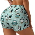 thumbnail image 1 of Fotbe Winter Skiing Penguin Shorts Sin Costuras – Shorts Deportivos de Cintura Alta para Mujer, Elásticos para Gimnasio, Yoga, Running o Ciclismo-Medium, 1 of 8