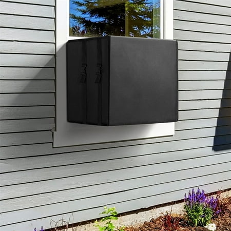 

Window Air Conditioner Cover Outdoor Outside Window AC Unit Cover Black Dust-Proof Waterproof AC Cover Outdoor AC Protection Cover