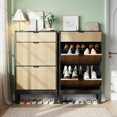 thumbnail image 7 of Shoe Cabinet with 2 Flip Drawers,Hidden Wood Shoe Cabinet,Freestanding Shoe Storage Cabinet for Entryway Hallway Foyer Apartment,41.3" Hx24" Wx9.5" D., 7 of 7