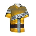 thumbnail image 2 of God Is Love Hawaiian Shirts For Men, Summer Short-Sleeve Relaxed-Fit Button-Down Shirts Large, 2 of 9