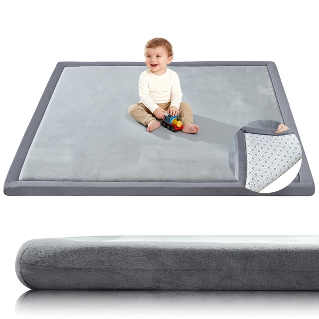 Alfombra de Juego para Bebé SEPARO 3.3 cm 50x50 cm Antideslizante Gris