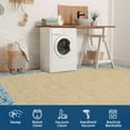 thumbnail image 3 of Hasoo Modern Simulated Woven Texture Floral Bordered Area Rug for Living Room Washable 5' x 7' Non Shedding Neutral Indoor Decor Carpet, Light Blue, 3 of 5