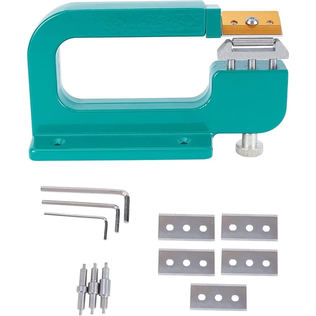 Máquina para rebajar bordes de cuero, herramienta para reparar cuero, kit para rebajar cuero, herramienta para reparar cuero con 5 cuchillas