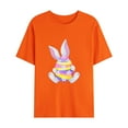 thumbnail image 1 of EGNMCR T-Shirts de Pâques avec Imprimé de Lapin et Œufs de Pâques pour Femmes, T-Shirts Graphiques pour Femmes, T-Shirts Décontractés à Col Rond pour Femmes, T-Shirts à Manches Courtes avec Imprimé de Pâques pour Femmes, 1 of 3