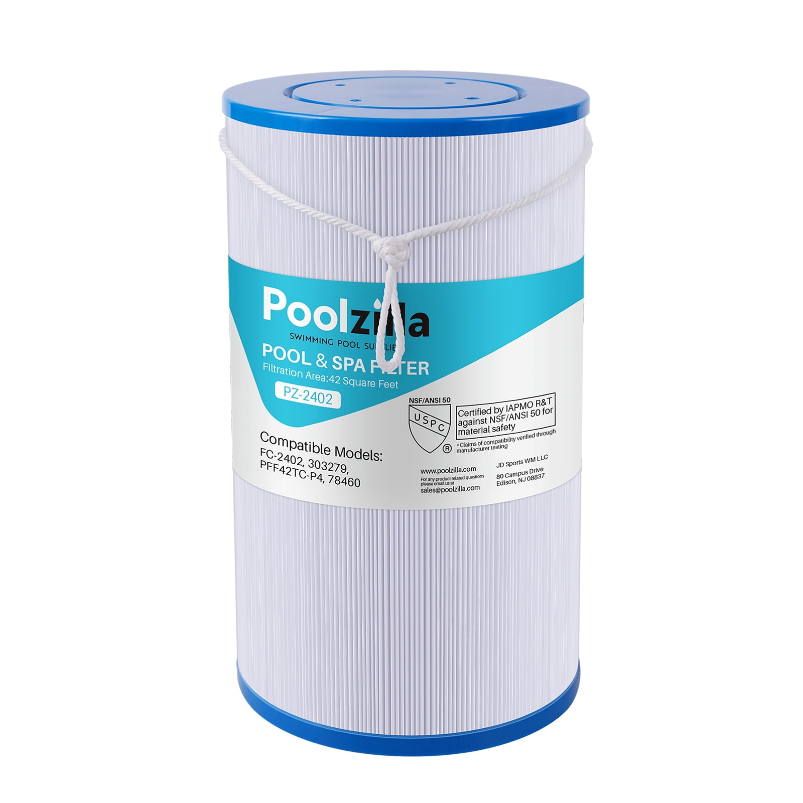 Poolzilla 1 Pack Spa Filter Replacement Cartridge, FC-2402 for Watkins ...