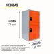 thumbnail image 3 of Locker Casillero Multiusos Alvek 2 Puertas con Ventilación Color Naranja — Sistema para Candado, 3 of 6