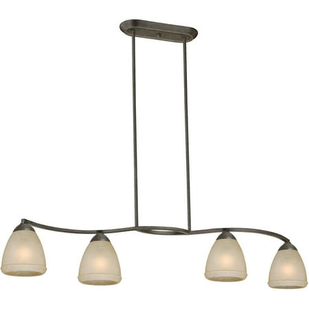 Walnut Island Light - Island Lighting 4 Light Fixtures With Black Walnut Finish Steel Material Medium 45