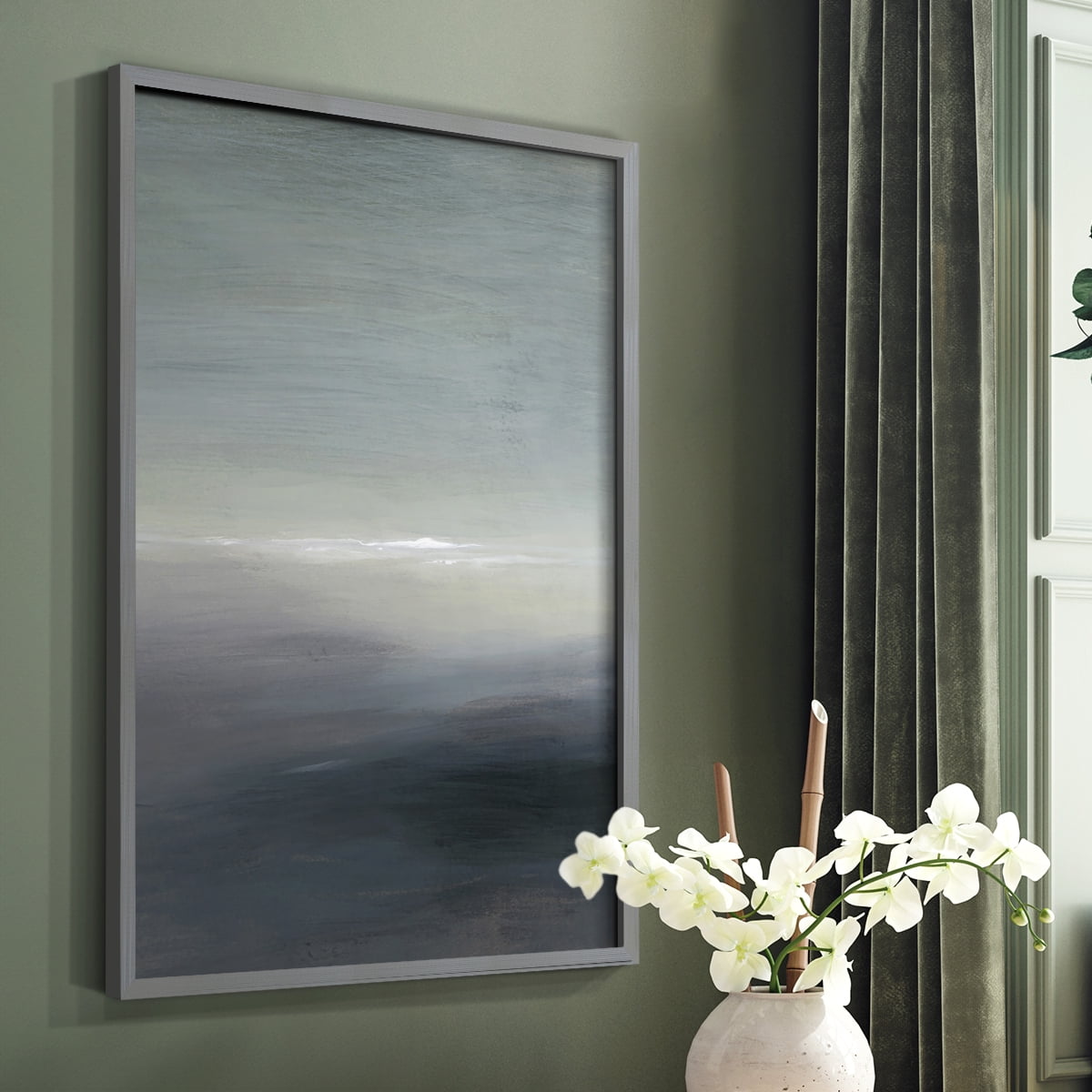 Windy Moor II Framed Print - Solid Wood in Single Picture Frame Solid Wood 2 Framed Print