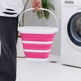 thumbnail image 6 of Leodye 1PCS Collapsible Portable Water Bucket Foldable Tub for Camping Hiking Fishing Car Washing Household Dorm Use -12.2x9.4x1.7in, 6 of 6
