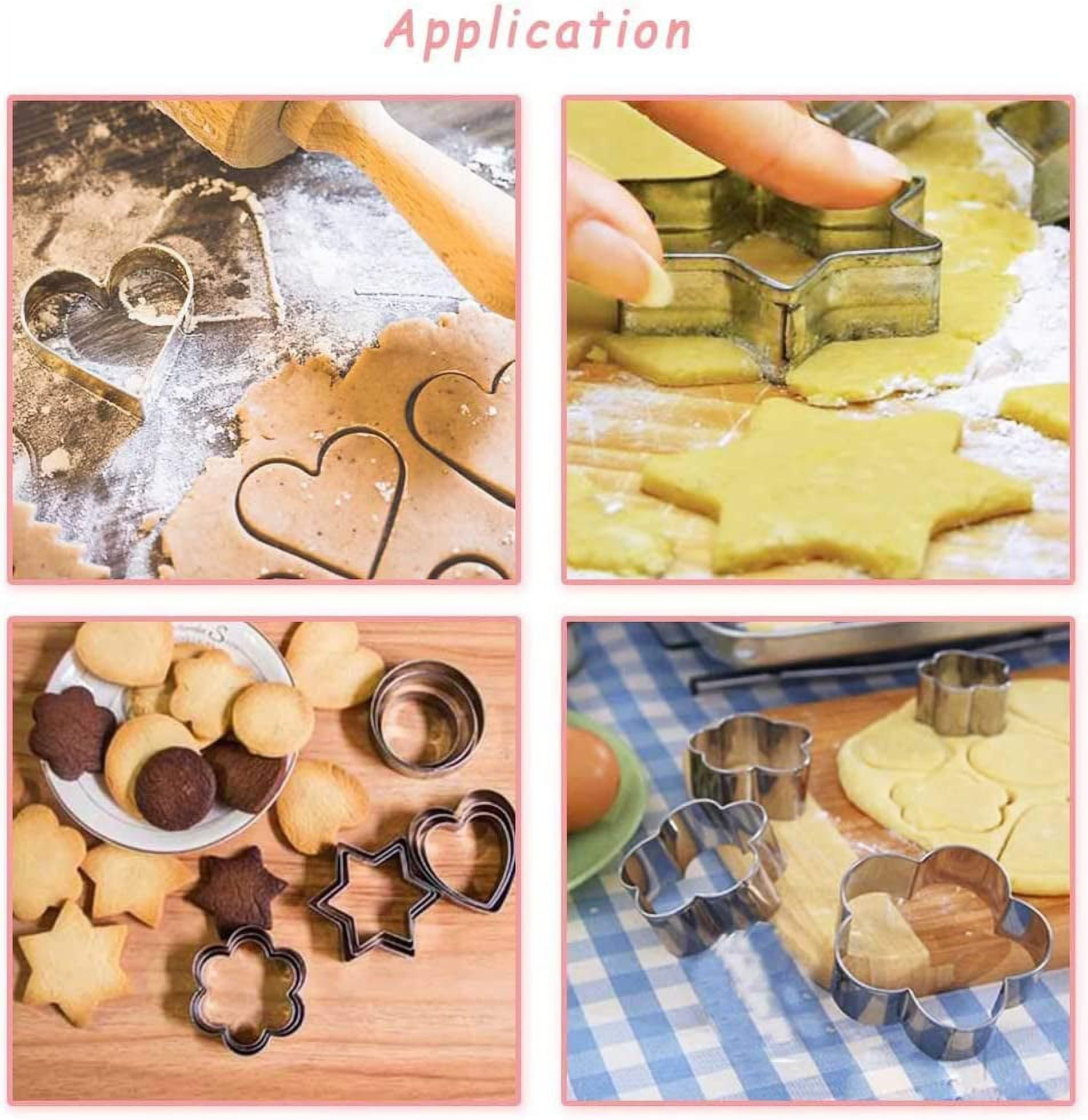 Dropship Stainless Steel 4 Pcs Cookie Cutter Set Holiday Cookies Cutters  For Making Christmas Tree Star Flower Butterfly Shaped Fondant Biscuit  Chocolate Cutter Dough Molder Kitchen Baking Tool to Sell Online at