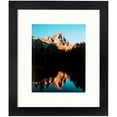 thumbnail image 2 of 9x17 inch  black picture frame with 2 inch single fabric white mat, singlemat-frbw26079-9x17-65, 2 of 2