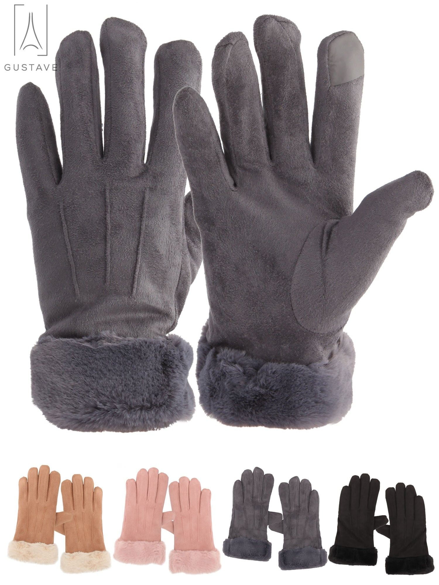 Gustave Women's Thermal Warm Winter Gloves Touchscreen Soft Fleece