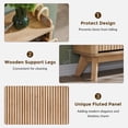 thumbnail image 3 of OKD Wooden Shoe Cabinet with 2 Flip Drawers & 1 Drawer, Fluted Tall Large Shoe Organizer for Entryway, Living Room, Hallway - Natural Oak, 3 of 6