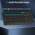 thumbnail image 4 of Bluetooth Keyboard, Dual Mode (BT 5.1+2.4G) Wireless Keyboard, Silent Computer Keyboard for Windows PC Laptop iPad Smartphone Tablet Android Mac, Black, 4 of 9
