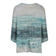 thumbnail image 3 of Women's Long Sleeve Tops Casual T-Shirt Tops for Women 2024 Plus Size Elegant Baggy Blouses T Shirt Longline Women Crewneck Smocked Cuff T-Shirt Watercolor Printed Tunic Tops for Women Cotton, 3 of 5