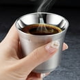 thumbnail image 3 of HLONK Tasses à Expresso en Acier Inoxydable Lot de 2 2.91oz Double Paroi Isolée Tasses à Café Rondes Réutilisables Incassables Démitasse en Métal Multifonction pour Café Thé Lait Jus - Lave-Vaisselle, 3 of 6