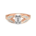 thumbnail image 4 of IGI Certified 5 Carat Emerald Shape Lab Grown Diamond Engagement Ring | 14K Rose Gold | Nova Split Shank Vintage Diamond Ring | FG-VS Quality Friendly Diamonds, 4 of 6