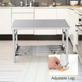 thumbnail image 5 of Stainless Steel Prep Table 48 x 24 Inch, NSF Commercial Heavy Duty Stainless Steel Folding Work Table with Undershelf, Stainless Steel Kitchen Island, Laundry Folding Table, Outdoor Cooking Table, 5 of 9