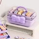 thumbnail image 3 of Advancent Caja de almacenamiento de pinzas para el pelo de ABS para niñas, a prueba de polvo, accesorios, mango portátil para viajes, confiable Almacenamiento y organización del hogar púrpura, 3 of 6