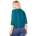 thumbnail image 2 of Woman Within Plus Size Rib Trim Cardigan Shrug Sweater, 2 of 6
