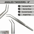 thumbnail image 3 of 4 Pcs Lab Work Kit - Double-Ended Lab Spatula Set with Tweezers Mixing, Scooping and Handling Multipurpose Laboratory Supplies, 3 of 6