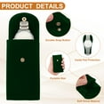 thumbnail image 3 of Funda de Reloj de Terciopelo Uxcell, Estuche de Viaje para Reloj, Bolsa de Almacenamiento Suave con Botón a Presión, Verde Oscuro, 3 of 6