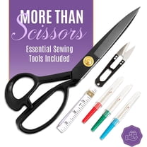 Professional 9 Inch Sewing Scissors for Fabric Cutting - Ultra Sharp, Heavy Duty Fabric Shears for Smooth, Precise Cuts on All Fabrics and Leather, for Tailors, Dressmakers, Crafters, and Artists