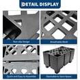 thumbnail image 3 of 6-Pack Plastic Pallets, 19.7" x 11.8" Interlocking Floor Tiles, Nestable & Stackable for Storage, Ventilated Design for Garage, Basement, Warehouse (Black), 3 of 8