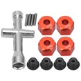 thumbnail image 1 of 12mm Wheel Hex Hub Adapter Set, RC 12mm Adapter 9mm Thick Convenient To Use Excellent Workmanship Easy To Install  for RC Car Accessories Blue,Red,Gold,, 1 of 8