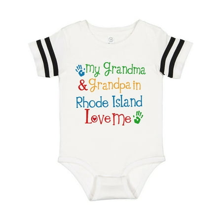 

Inktastic Rhode island Grandma Loves Me Gift Baby Boy or Baby Girl Bodysuit