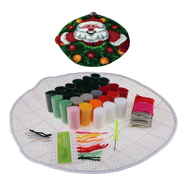 tredstone Kits de Loquet Crochet pour Tapis Kits de Loquet Crochet pour Tapis Coussin Broderie Père Noël