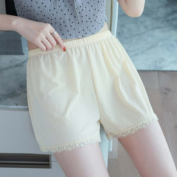 Jwputqe Briefs for women,Womens Boxer Briefs,Womens Briefs Underwear,Breathable,Fitted,Solid,Elastic Waist,Nylon,Spandex,Beige,L(US:6)