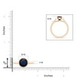 thumbnail image 4 of ANGARA Natural Bezel-Set Round 1.6 ct Blue Sapphire Solitaire Ring in 14K Rose Gold for Women (Size-7mm) | September Birthstone, Anniversary, Jewelry Gift for Women | Natural Blue Sapphire Ring, 4 of 8