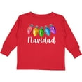 thumbnail image 3 of Inktastic Feliz Navidad Rainbow Holiday Lights Boys or Girls Long Sleeve Toddler T-Shirt, 3 of 5