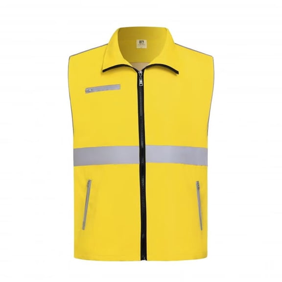 Teyfeniy Reflective Vests for Adult Breathable Mesh Liner Sleeveless High Vis Safety Vest Jackets Waistcoat Fishing Hiking Volunteer Full Zip Up Vest Tops with Pocket for Men Women Unisex