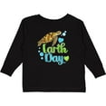 thumbnail image 3 of Inktastic Earth Day Sea Turtle and Hearts Boys or Girls Long Sleeve Toddler T-Shirt, 3 of 5