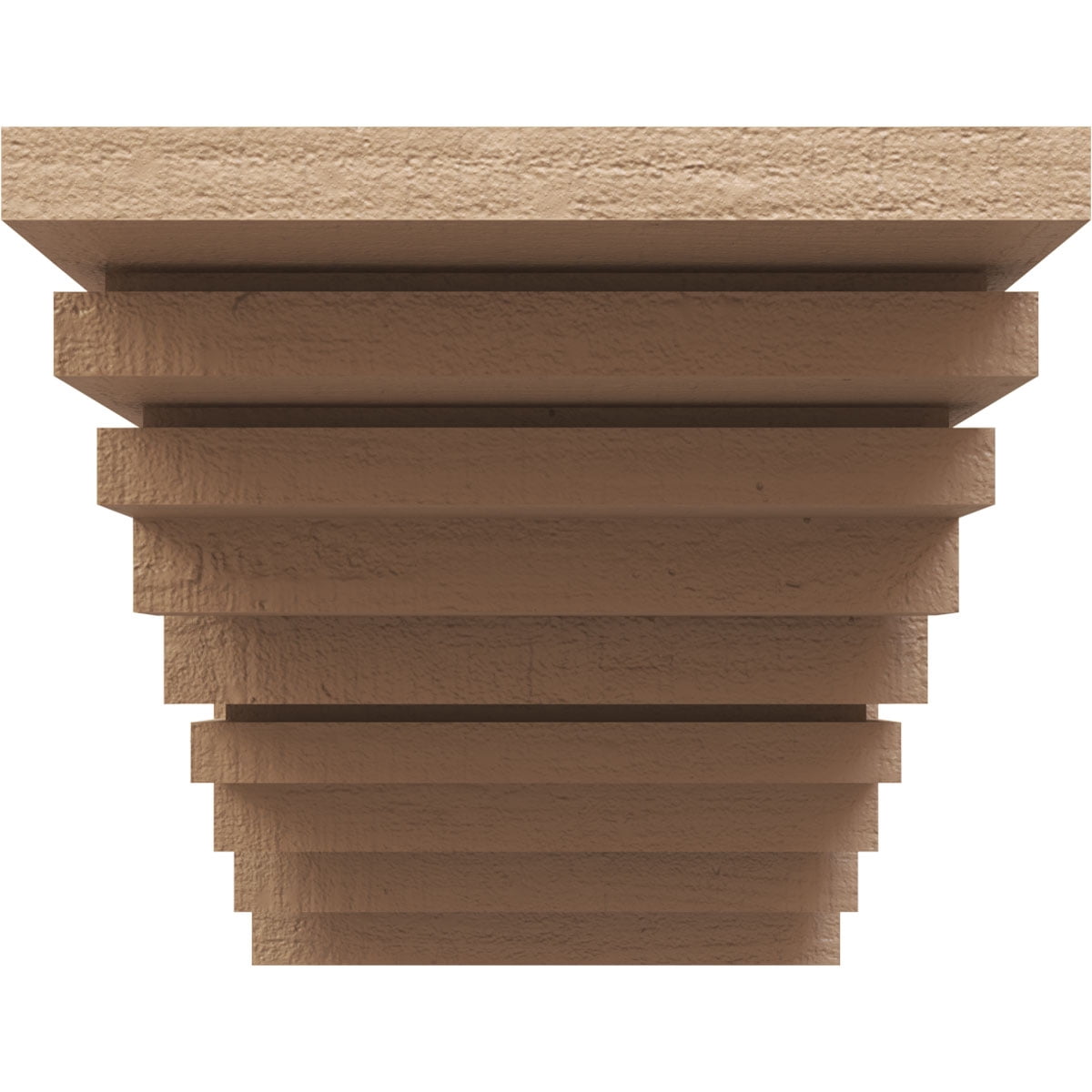 12"W x 24"D x 12"H Wide Landon Rough Cedar Woodgrain TimberThane Corbel, Primed Tan
