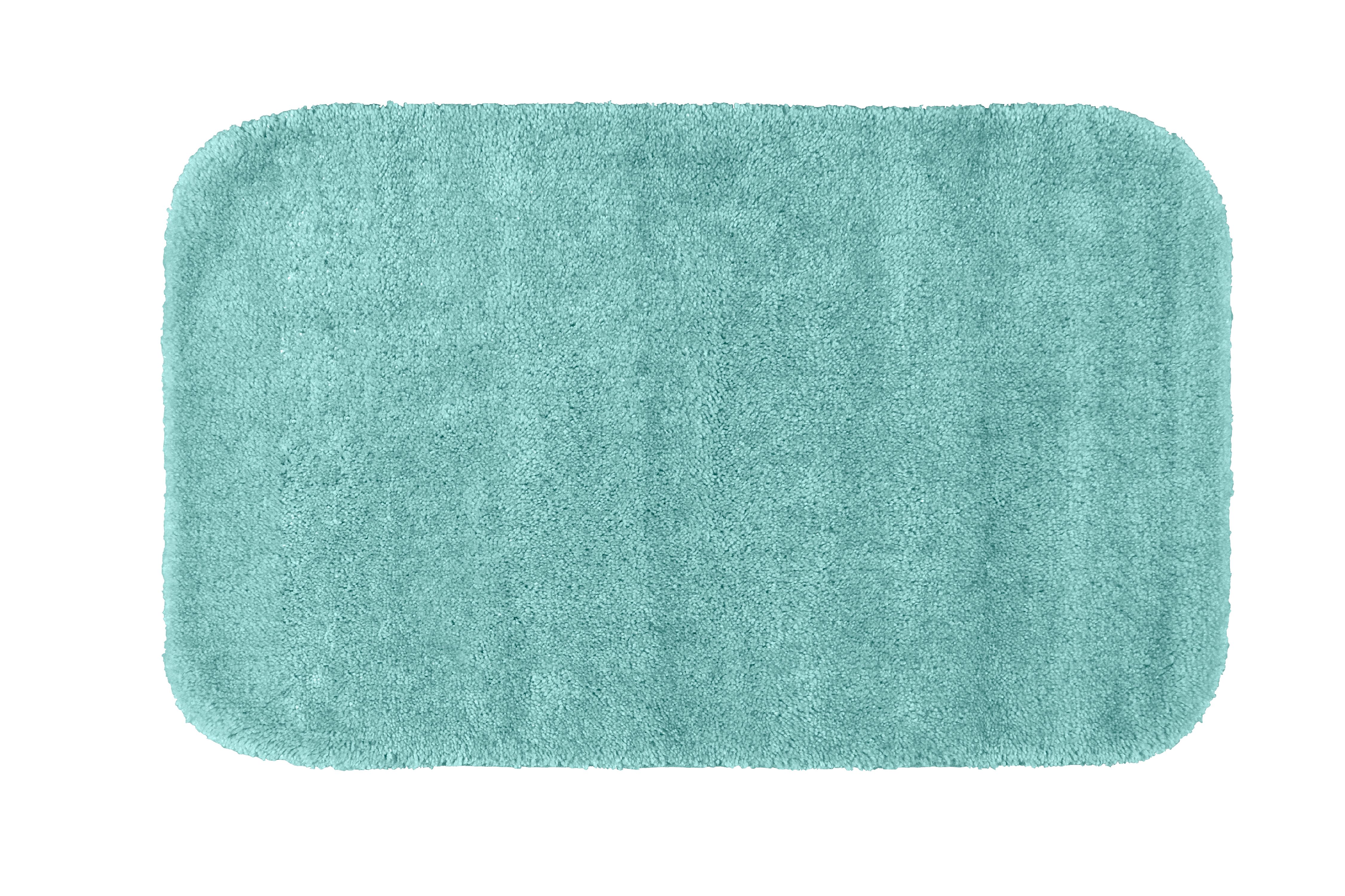 Garland Rug Traditional Plush Nylon Washable Bath Rug Sea Foam, 24"x40