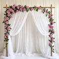 thumbnail image 4 of Hovilon 6ft Artificial Simulated Rose Vine - 21-Head Faux Rose Garland with Realistic Flowers, Flexible Green Floral Vine for Wedding Backdrop Wall, Arch, Mantel, and Home Party Decoration (Purple), 4 of 6